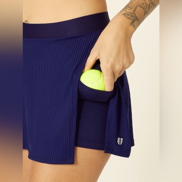 🆕 EleVen by Venus Williams | Can't Stop Won't Stop Tennis Skirt in Admiral Navy - Picture 8 of 8